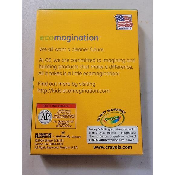 Crayola 2006 Special Edition GE The Colors Of Ecomagination 8 Crayons - Picture 2 of 4